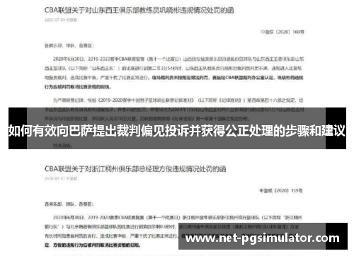 如何有效向巴萨提出裁判偏见投诉并获得公正处理的步骤和建议