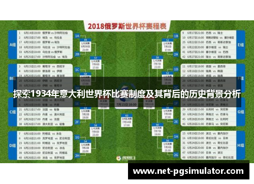 探索1934年意大利世界杯比赛制度及其背后的历史背景分析