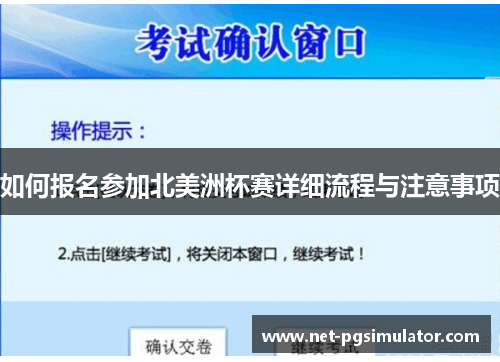 如何报名参加北美洲杯赛详细流程与注意事项